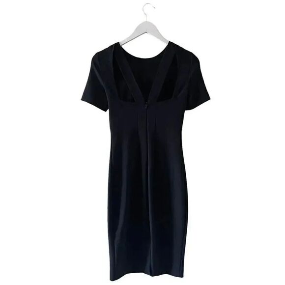 ZARA Women’s Black BODYCON RUBE DRESS Cocktail Party Slim SIZE XS #1173 - Picture 8 of 14